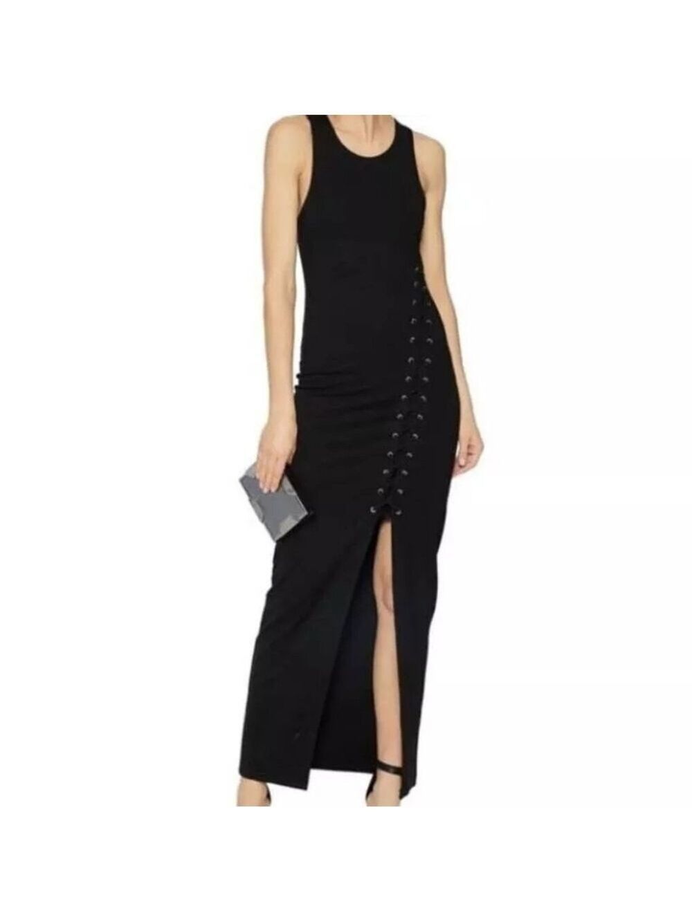 Walter Baker Women's Black Lace Up Sleeveless Misha Dress